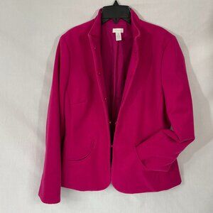 Chico's Women's Fuchsia Pink Waist-Length Coat Size 2